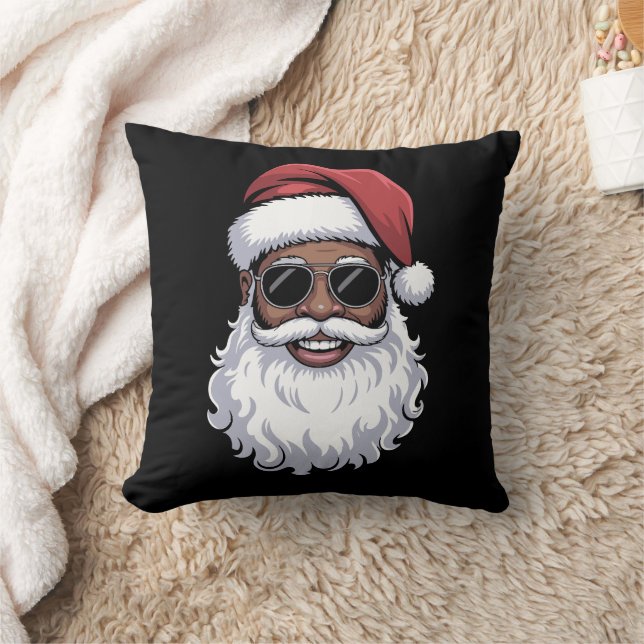 Kerstman Zwarte Kerstman Kerstman Afro Afro-Amerik Kussen (Deken)