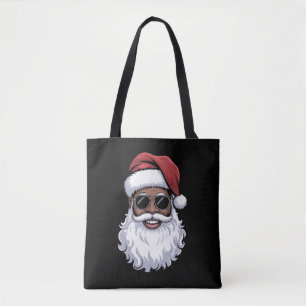 Kerstman Zwarte Kerstman Kerstman Afro Afro-Amerik Tote Bag