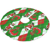 Kerstman Zwarte Kerstman Vrouw Plaid Kerstboom Rok (Gekanteld)