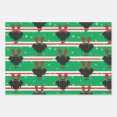 Kerstman Zwarte Labrador Retriever Hond Inpakpapier Vel (Voorkant 3)