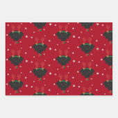 Kerstman Zwarte Labrador Retriever Hond Inpakpapier Vel (Voorkant 2)