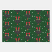 Kerstman Zwarte Labrador Retriever Hond Inpakpapier Vel (Voorkant)