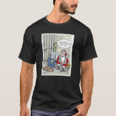 Kerstman zwartT-shirt T-shirt (Voorkant)