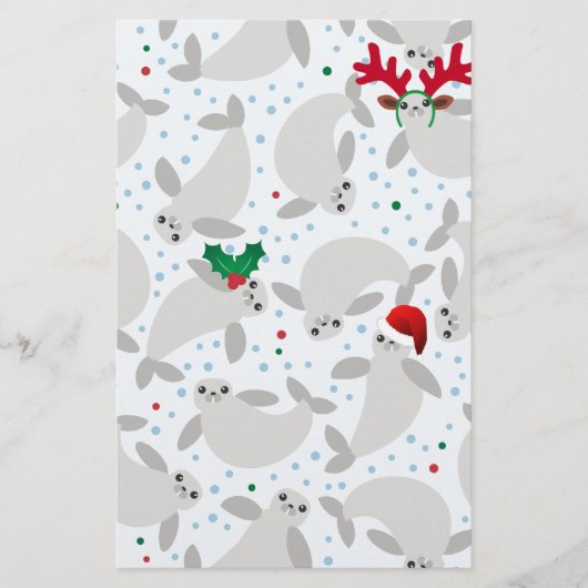 kerstmanatee briefpapier (Voorkant)