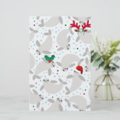 kerstmanatee briefpapier (Staand voorkant)