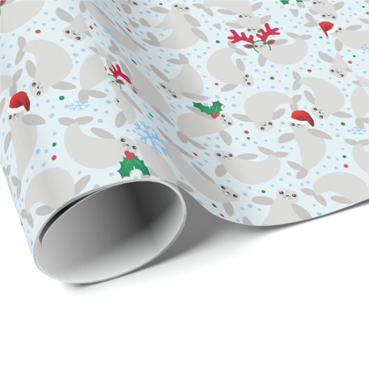 kerstmanatee cadeaupapier (Rol Hoek)