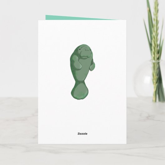 kerstmanatee feestdagen kaart (Achterkant)