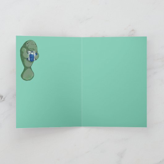 kerstmanatee feestdagen kaart (Binnen)