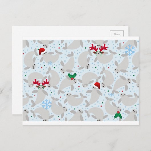 kerstmanatee feestdagenkaart (Voorkant / Achterkant)