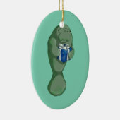 kerstmanatee keramisch ornament (Rechts)