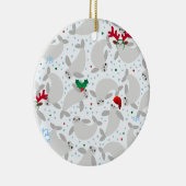 kerstmanatee keramisch ornament (Rechts)
