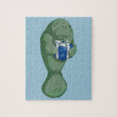 kerstmanatee legpuzzel (Verticaal)