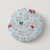 kerstmanatee ronde button 5,7 cm (Voorkant)