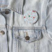 kerstmanatee ronde button 5,7 cm (In situ)