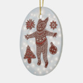 Kerstmanchet Kat & Koekjes Kerstboom Ornament (Links)