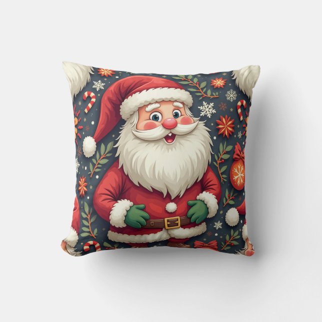 KerstmanClaus Kussen Kussen Kerstmis (Voorkant)