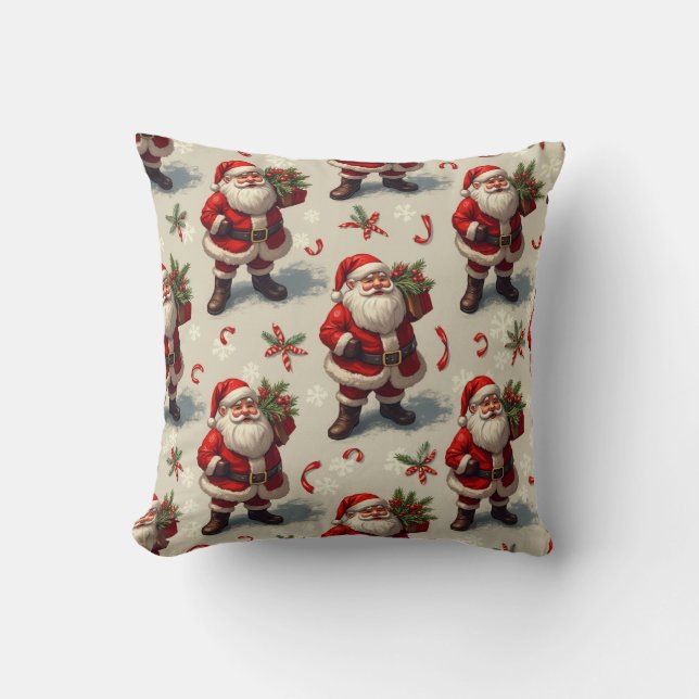 KerstmanClaus Kussen Kussen Kerstmis (Voorkant)