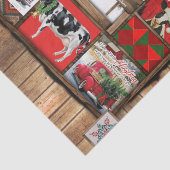 kerstmand, alle hart komt naar huis grappige koe tissuepapier (Detail)