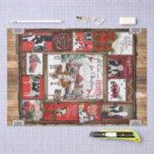 kerstmand, alle hart komt naar huis grappige koe tissuepapier (Craft)