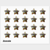 kerstmand ster sticker (Vel)