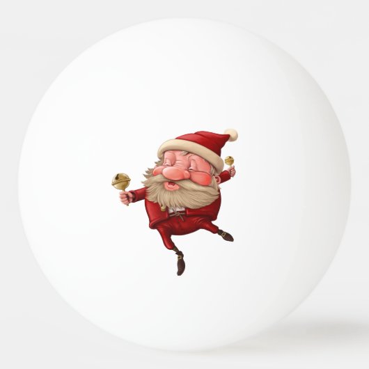 kerstmandansen met kerstmanlieren pingpongbal (Voorkant)