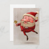 kerstmandansen voor kerstmandansen kaart (Voorkant / Achterkant)