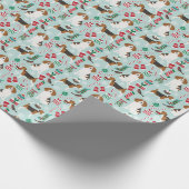 kerstmandedoekpapier voor beagle kerst cadeaupapier (Hoek)