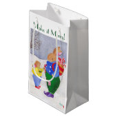 kerstmandje Bunny Gift Bag Klein Cadeauzakje (Voorkant Gekanteld)