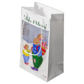 kerstmandje Bunny Gift Bag Klein Cadeauzakje (Achterkant Gekanteld)