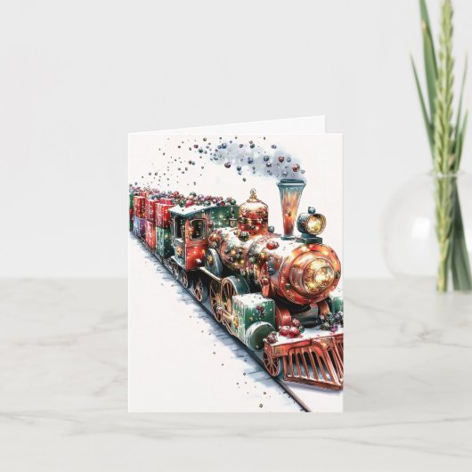 Kerstmanelexpres Feestdagen Kaart (Voorkant)
