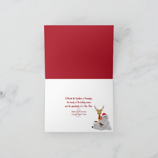 kerstmangel feestdagen kaart (Binnen)