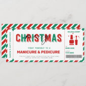 kerstmanicure Gift Voucher Mani Pedi (Voorkant / Achterkant)