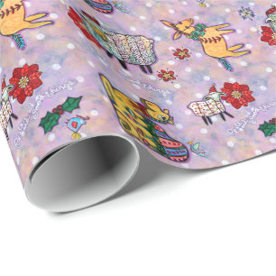 kerstmanierdieren — Verpakkingspapier Cadeaupapier