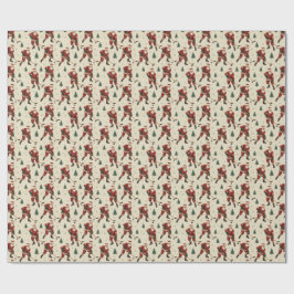 Kerstmankerhulpapier in vintage-stijl cadeaupapier