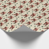 Kerstmankerhulpapier in vintage-stijl cadeaupapier (Hoek)