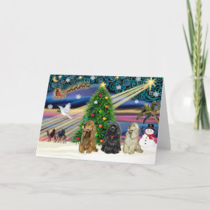 kerstmankerkjes (drie) feestdagen kaart