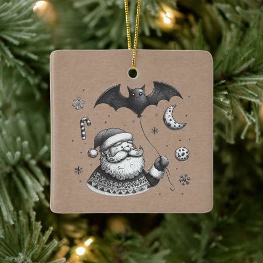 Kerstmanklauw Keramisch Ornament (Boom)