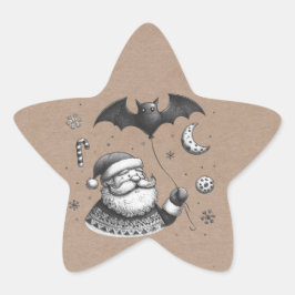 Kerstmanklauw Ster Sticker