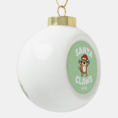 Kerstmanklauwen Keramische Bal Ornament (Links)