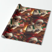 Kerstmanlijst Cadeaupapier (Uitgerold)