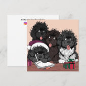 Kerstmanlijst, twee keer controleren feestdagenkaart (Voorkant / Achterkant)