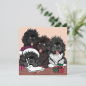 Kerstmanlijst, twee keer controleren feestdagenkaart (Staand voorkant)