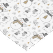 Kerstmannen, bomen en Mittens Tafelkleed (Gekanteld)