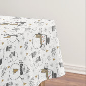 Kerstmannen, bomen en Mittens Tafelkleed (Voorbeeld)