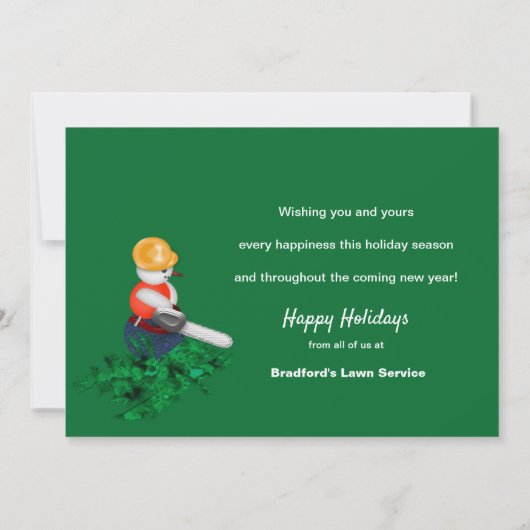 Kerstmannen Bouwnijverheid Kaart (Achterkant)