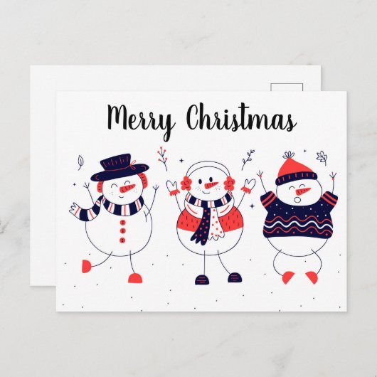 Kerstmannen Briefkaart (Voorkant / Achterkant)