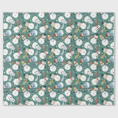 Kerstmannen Cadeaupapier (Vlak)