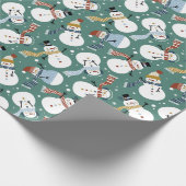 Kerstmannen Cadeaupapier (Hoek)