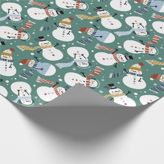 Kerstmannen Cadeaupapier (Hoek)