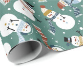 Kerstmannen Cadeaupapier (Rol Hoek)